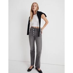 NWT Madewell The '90s Straight Jean in Burkwish Wash Sz 27